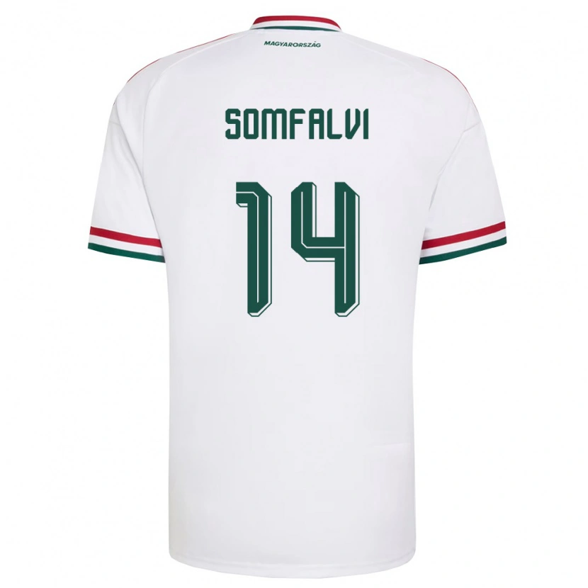 Danxen Dámské Maďarsko Barna Somfalvi #14 Bílá Červená Zelená Daleko Hráčské Dresy 26-28 Dres