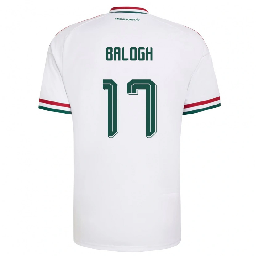 Danxen Dámské Maďarsko Áron Balogh #17 Bílá Červená Zelená Daleko Hráčské Dresy 26-28 Dres