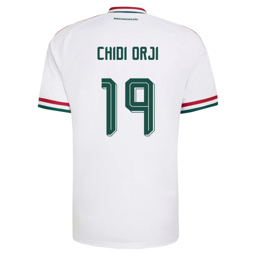 Danxen Dámské Maďarsko Dávid Chidi Orji #19 Bílá Červená Zelená Daleko Hráčské Dresy 26-28 Dres