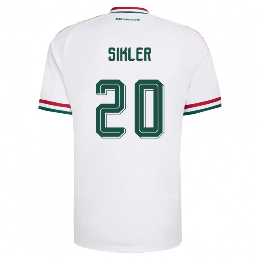 Danxen Dámské Maďarsko Kinga Sikler #20 Bílá Červená Zelená Daleko Hráčské Dresy 26-28 Dres
