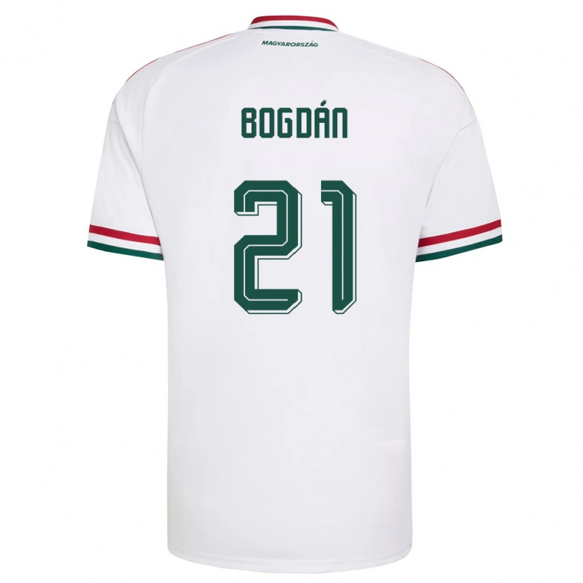 Danxen Dámské Maďarsko Martin Bogdán #21 Bílá Červená Zelená Daleko Hráčské Dresy 26-28 Dres