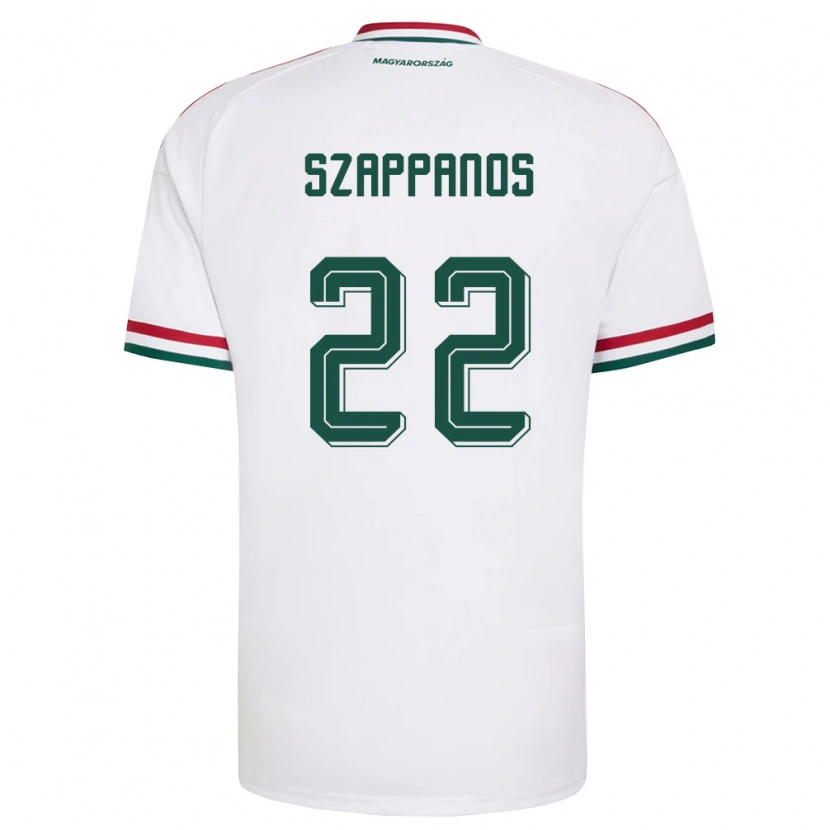 Danxen Dámské Maďarsko Péter Szappanos #22 Bílá Červená Zelená Daleko Hráčské Dresy 26-28 Dres