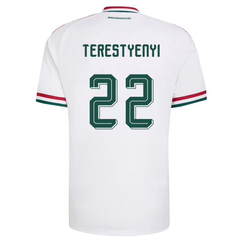 Danxen Dámské Maďarsko Anna Terestyényi #22 Bílá Červená Zelená Daleko Hráčské Dresy 26-28 Dres