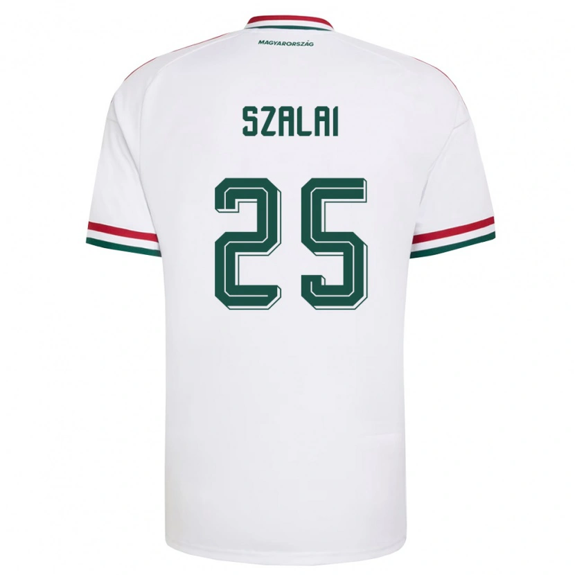 Danxen Dámské Maďarsko Gábor Szalai #25 Bílá Červená Zelená Daleko Hráčské Dresy 26-28 Dres