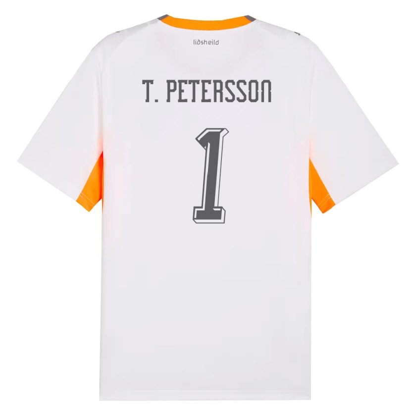 Danxen Dámské Island Tómas Petersson #1 Bílá Oranžová Šedá Daleko Hráčské Dresy 26-28 Dres