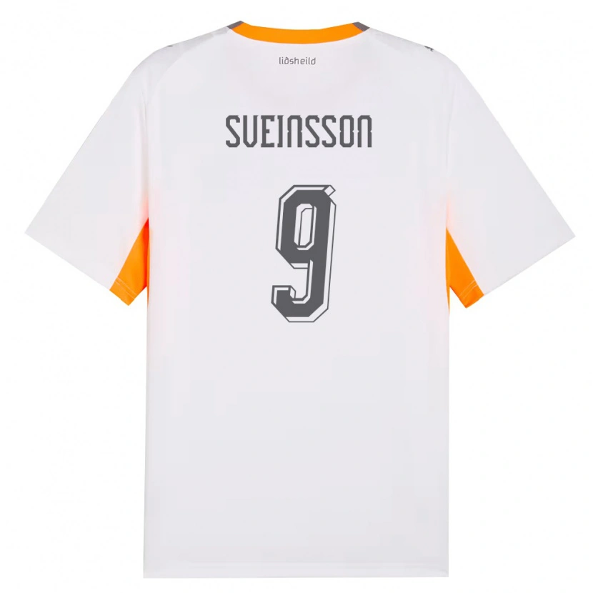 Danxen Dámské Island Rúnar Dadi Vatsndal Sveinsson #9 Bílá Oranžová Šedá Daleko Hráčské Dresy 26-28 Dres