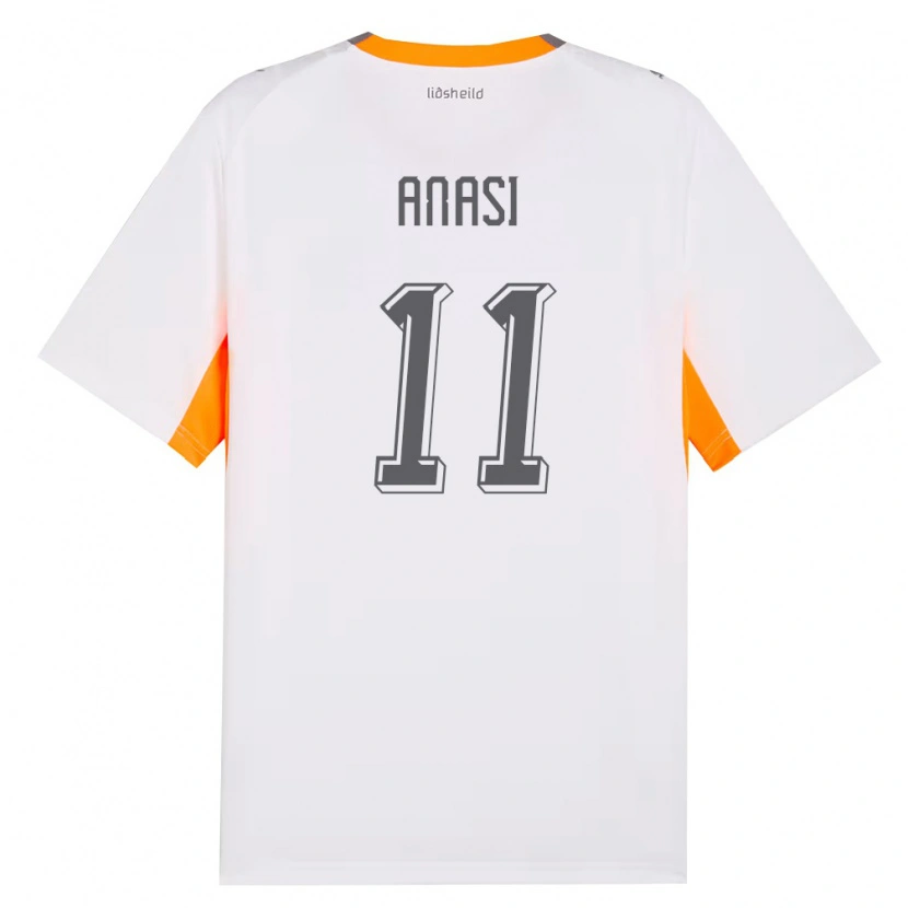 Danxen Dámské Island Natasha Anasi #11 Bílá Oranžová Šedá Daleko Hráčské Dresy 26-28 Dres