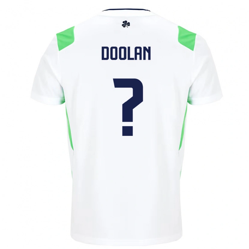 Danxen Dámské Irsko Luke Doolan #0 Bílá Světle Zelená Daleko Hráčské Dresy 26-28 Dres