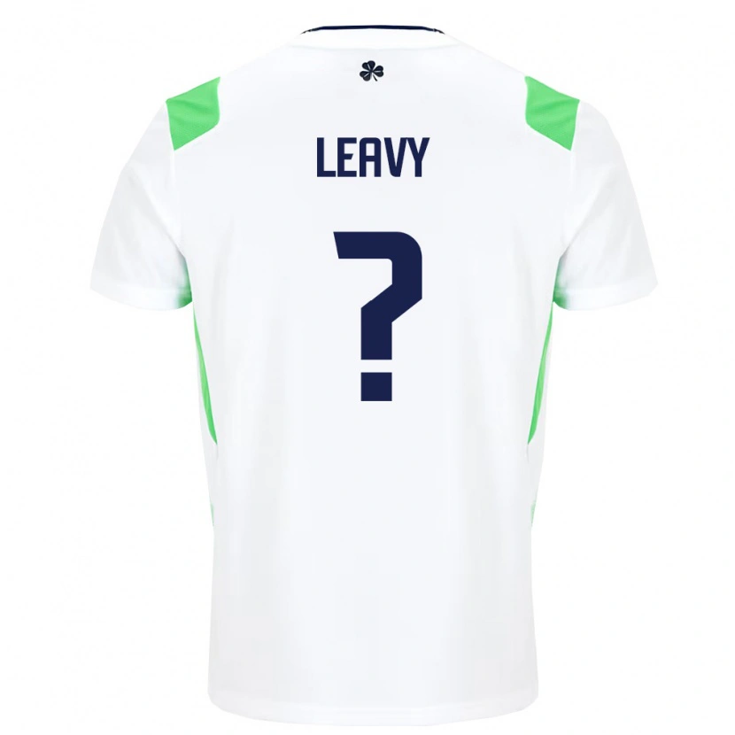 Danxen Dámské Irsko Kian Leavy #0 Bílá Světle Zelená Daleko Hráčské Dresy 26-28 Dres