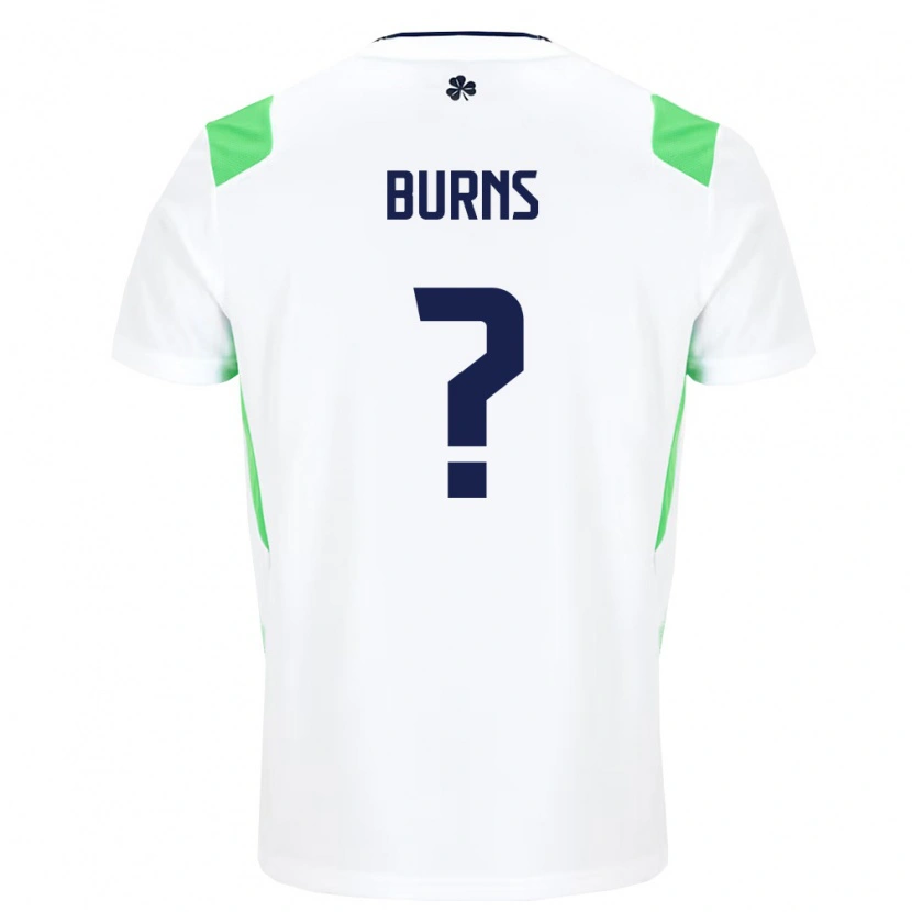 Danxen Dámské Irsko Darragh Burns #0 Bílá Světle Zelená Daleko Hráčské Dresy 26-28 Dres