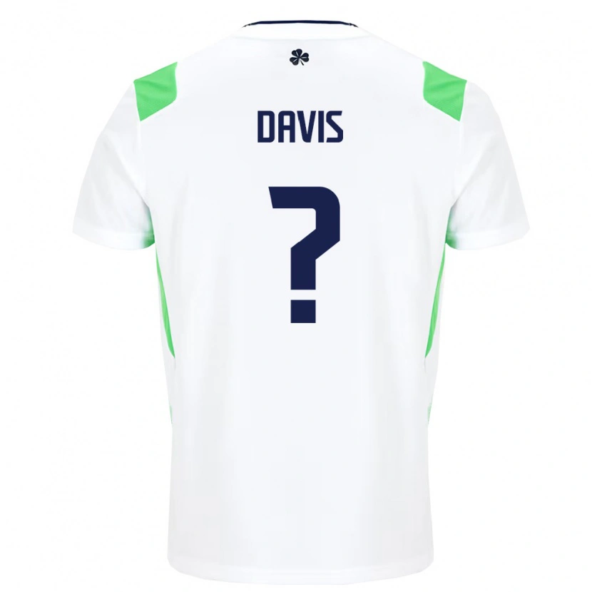 Danxen Dámské Irsko Warren Davis #0 Bílá Světle Zelená Daleko Hráčské Dresy 26-28 Dres
