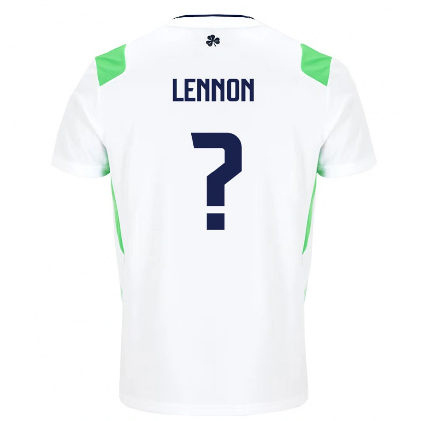 Danxen Dámské Irsko Adam Lennon #0 Bílá Světle Zelená Daleko Hráčské Dresy 26-28 Dres