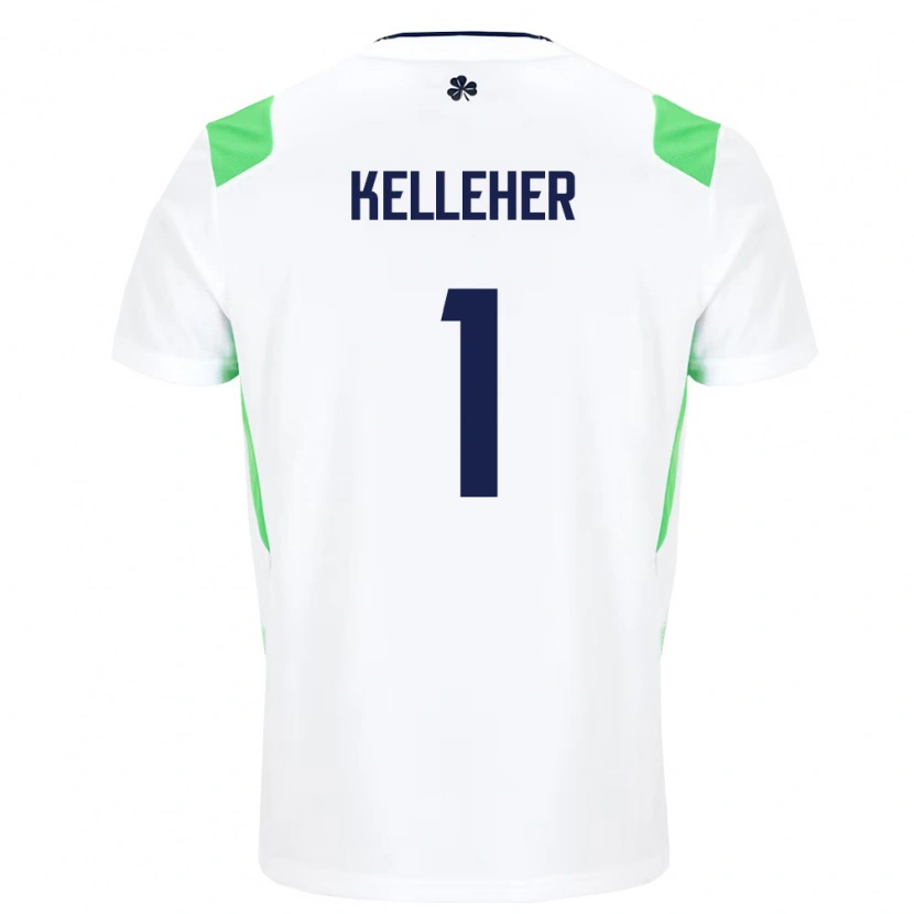 Danxen Dámské Irsko Caoimhín Kelleher #1 Bílá Světle Zelená Daleko Hráčské Dresy 26-28 Dres
