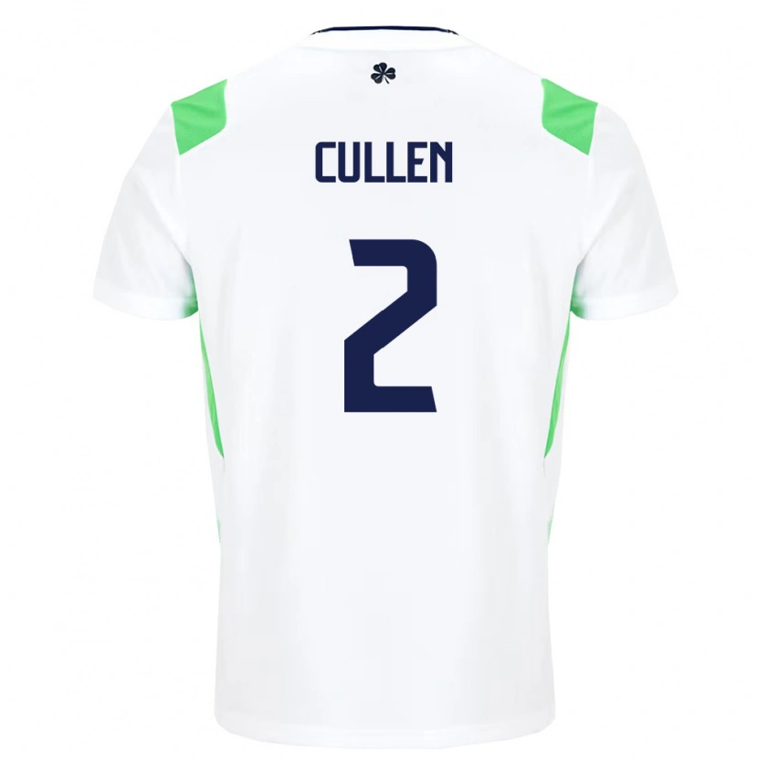 Danxen Dámské Irsko Josh Cullen #2 Bílá Světle Zelená Daleko Hráčské Dresy 26-28 Dres