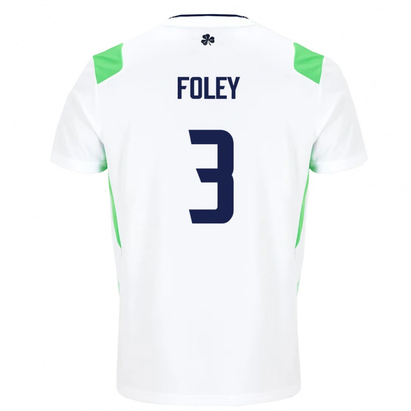 Danxen Dámské Irsko Jaidee Foley #3 Bílá Světle Zelená Daleko Hráčské Dresy 26-28 Dres