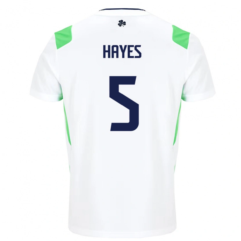 Danxen Dámské Irsko Caitlin Hayes #5 Bílá Světle Zelená Daleko Hráčské Dresy 26-28 Dres
