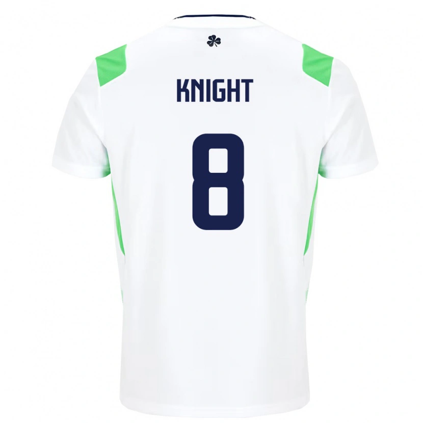 Danxen Dámské Irsko Jason Knight #8 Bílá Světle Zelená Daleko Hráčské Dresy 26-28 Dres