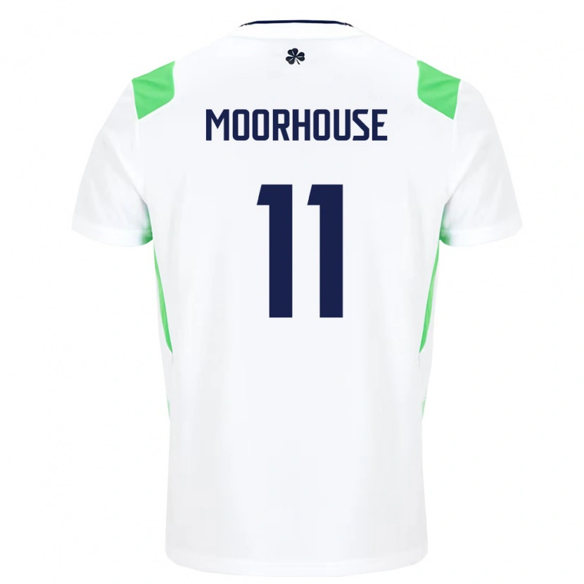 Danxen Dámské Irsko Jack Moorhouse #11 Bílá Světle Zelená Daleko Hráčské Dresy 26-28 Dres