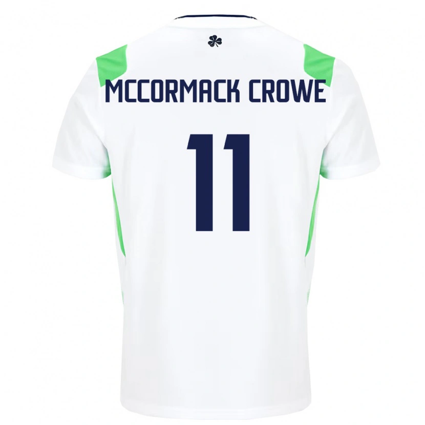 Danxen Dámské Irsko Fionn Mccormack Crowe #11 Bílá Světle Zelená Daleko Hráčské Dresy 26-28 Dres