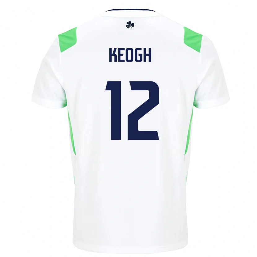 Danxen Dámské Irsko Sean Keogh #12 Bílá Světle Zelená Daleko Hráčské Dresy 26-28 Dres