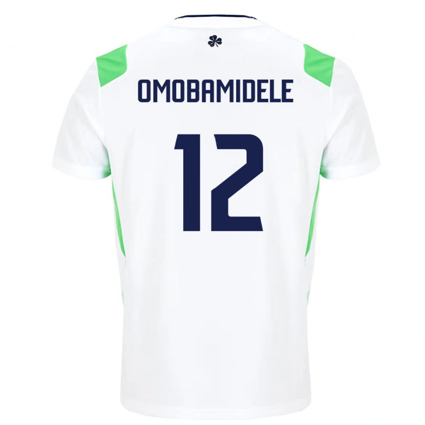 Danxen Dámské Irsko Andrew Omobamidele #12 Bílá Světle Zelená Daleko Hráčské Dresy 26-28 Dres