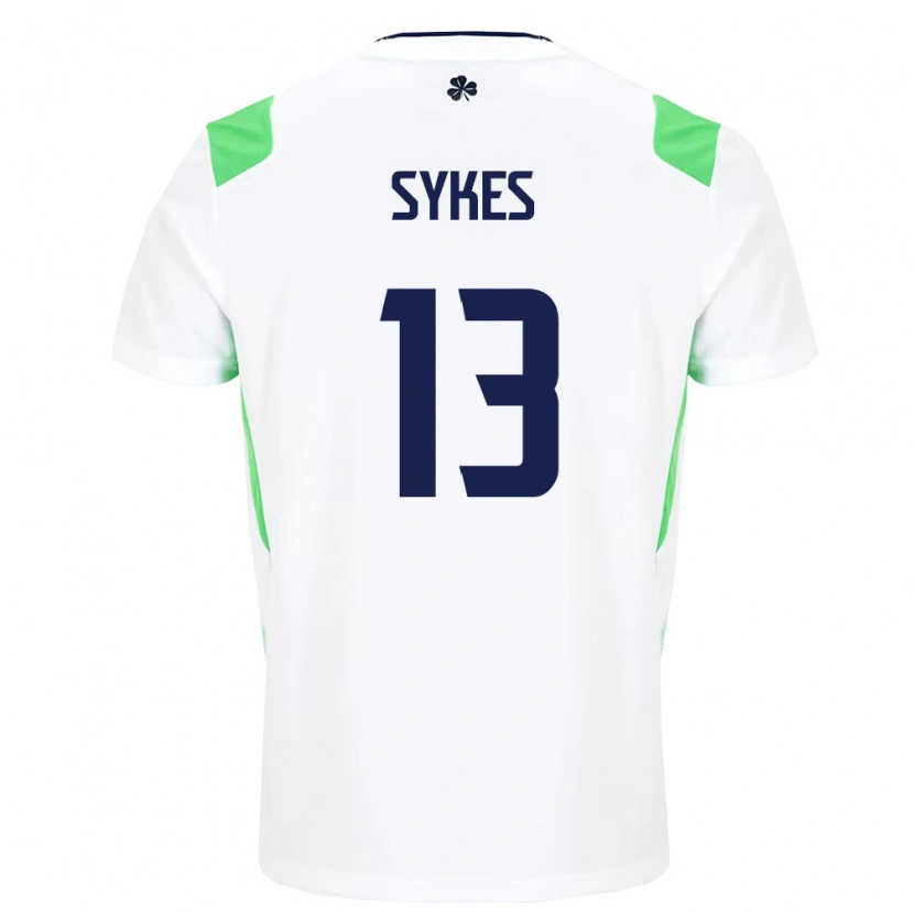 Danxen Dámské Irsko Mark Sykes #13 Bílá Světle Zelená Daleko Hráčské Dresy 26-28 Dres