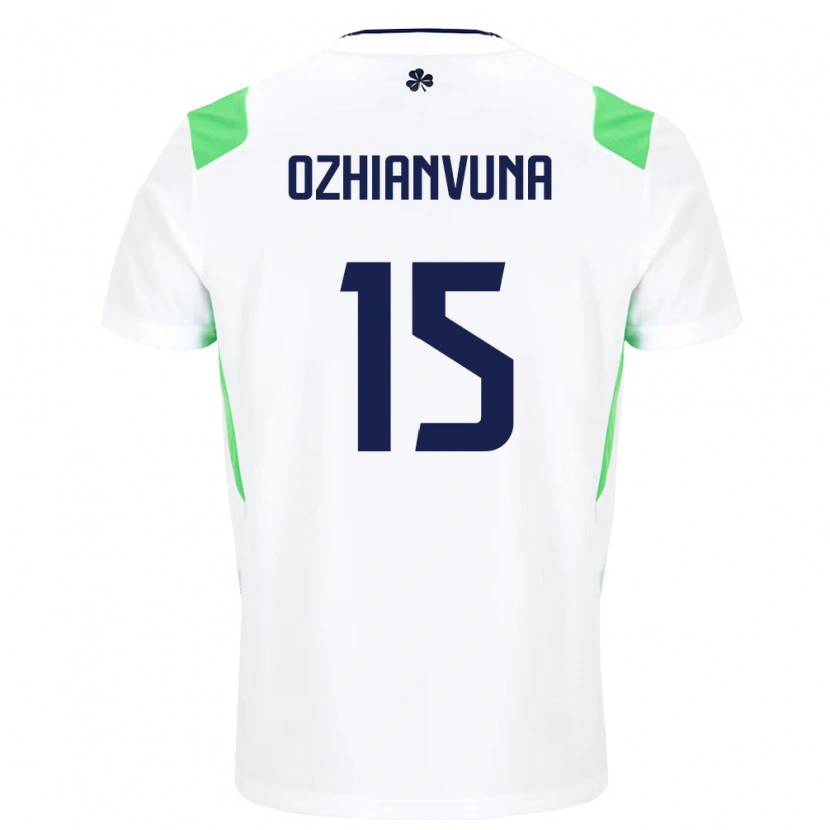 Danxen Dámské Irsko Victor Ozhianvuna #15 Bílá Světle Zelená Daleko Hráčské Dresy 26-28 Dres