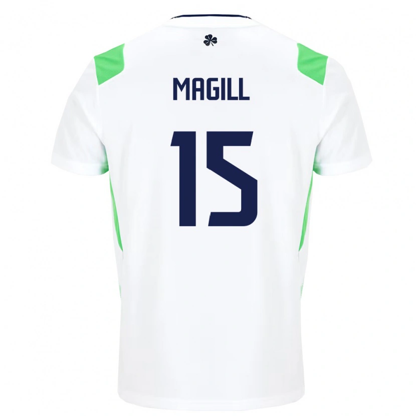 Danxen Dámské Irsko Jack Magill #15 Bílá Světle Zelená Daleko Hráčské Dresy 26-28 Dres