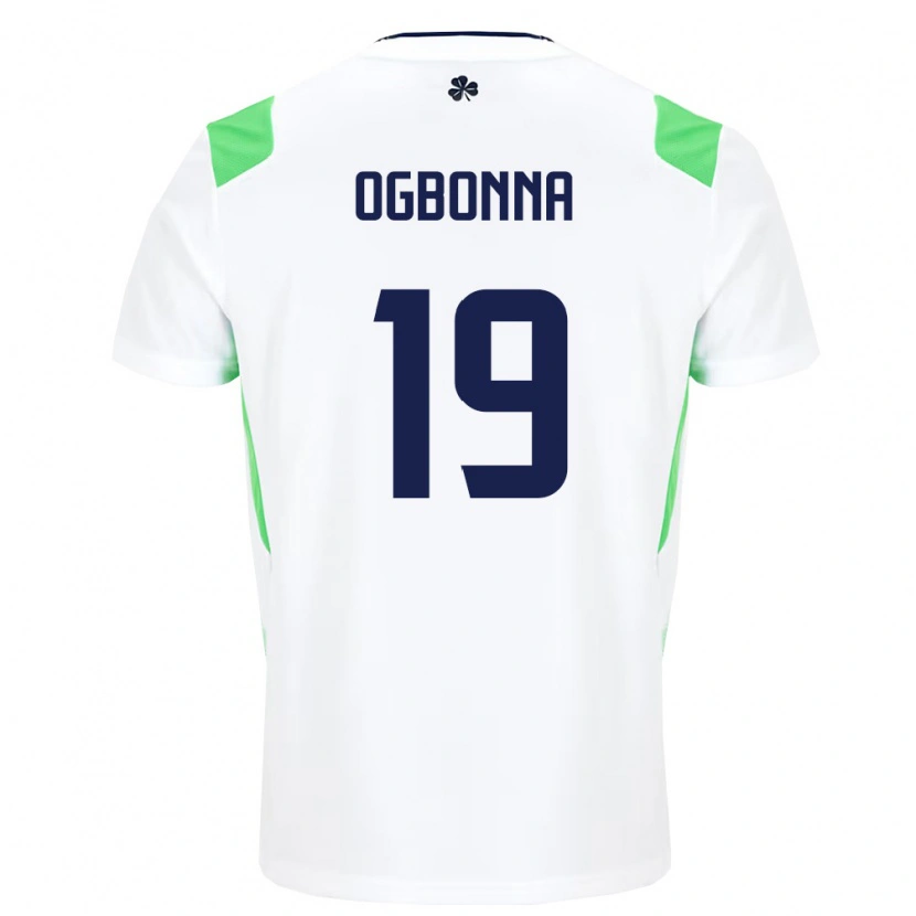 Danxen Dámské Irsko Goodness Ogbonna #19 Bílá Světle Zelená Daleko Hráčské Dresy 26-28 Dres