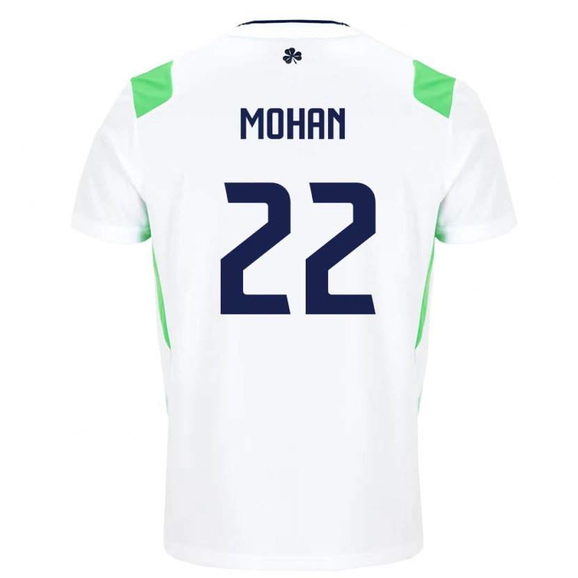 Danxen Dámské Irsko Stephen Mohan #22 Bílá Světle Zelená Daleko Hráčské Dresy 26-28 Dres