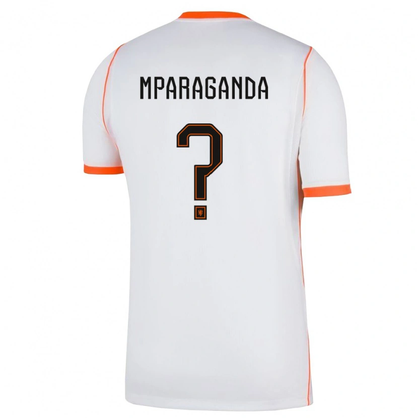 Danxen Dámské Nizozemsko Matthew Mparaganda #0 Bílá Oranžová Daleko Hráčské Dresy 26-28 Dres