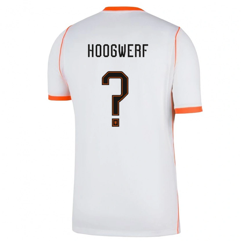 Danxen Dámské Nizozemsko Marijn Hoogwerf #0 Bílá Oranžová Daleko Hráčské Dresy 26-28 Dres