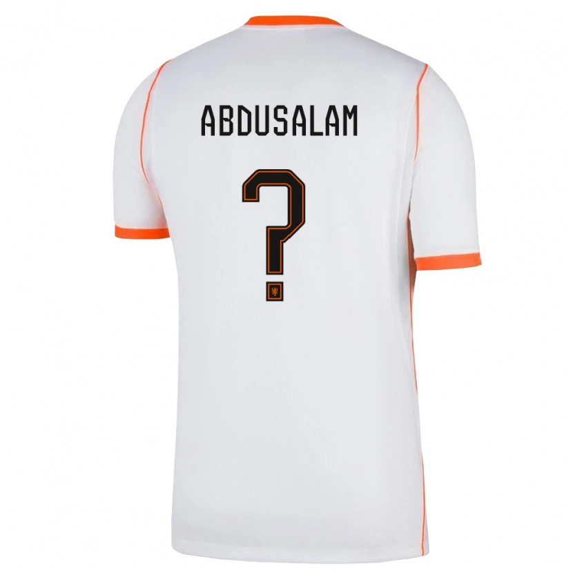 Danxen Dámské Nizozemsko Musabe Abdusalam #0 Bílá Oranžová Daleko Hráčské Dresy 26-28 Dres