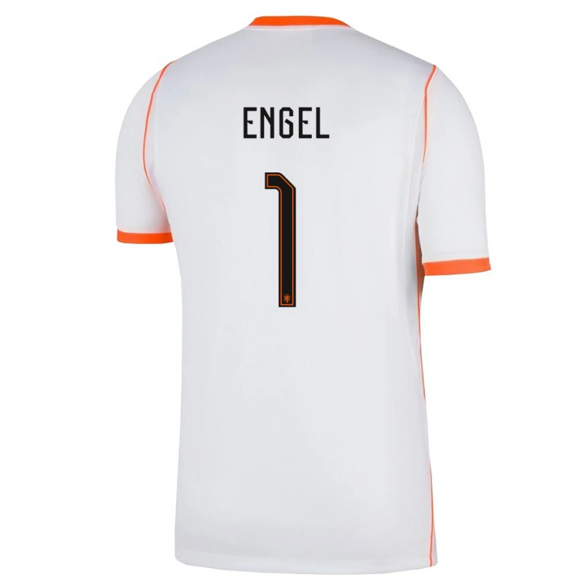 Danxen Dámské Nizozemsko Mark Engel #1 Bílá Oranžová Daleko Hráčské Dresy 26-28 Dres