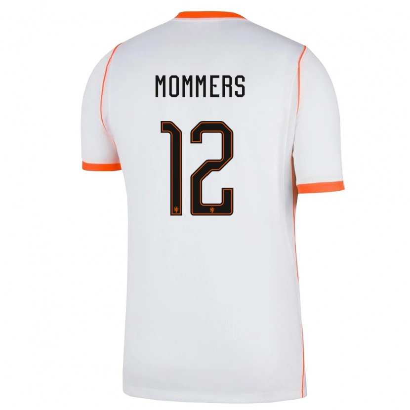 Danxen Dámské Nizozemsko Ryan Mommers #12 Bílá Oranžová Daleko Hráčské Dresy 26-28 Dres