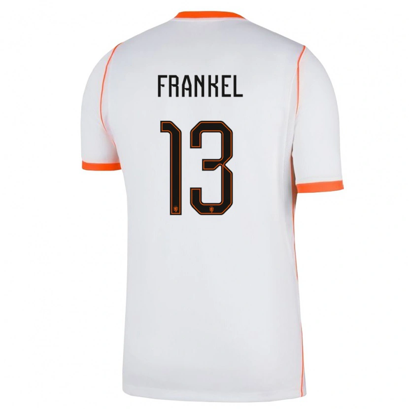 Danxen Dámské Nizozemsko Leroy Fränkel #13 Bílá Oranžová Daleko Hráčské Dresy 26-28 Dres