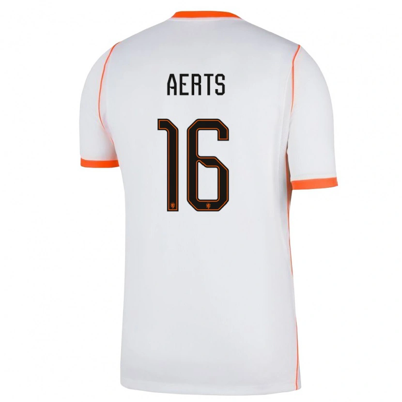 Danxen Dámské Nizozemsko Kane Aerts #16 Bílá Oranžová Daleko Hráčské Dresy 26-28 Dres