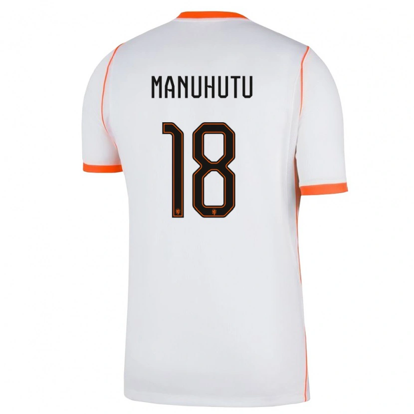 Danxen Dámské Nizozemsko Rivas Manuhutu #18 Bílá Oranžová Daleko Hráčské Dresy 26-28 Dres