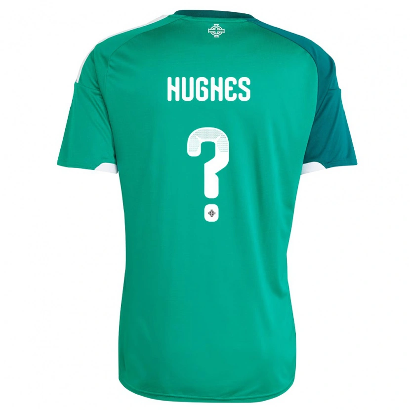 Danxen Dětské Severní Irsko Harry Hughes #0 Zelená Bílá Domů Hráčské Dresy 26-28 Dres