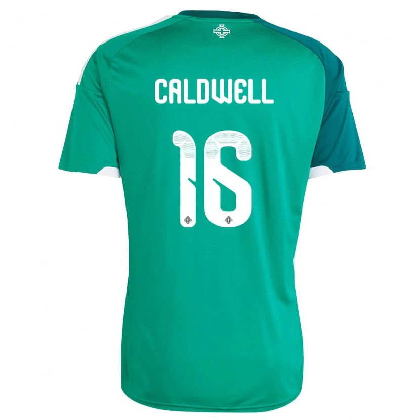 Danxen Dětské Severní Irsko Nadene Caldwell #16 Zelená Bílá Domů Hráčské Dresy 26-28 Dres
