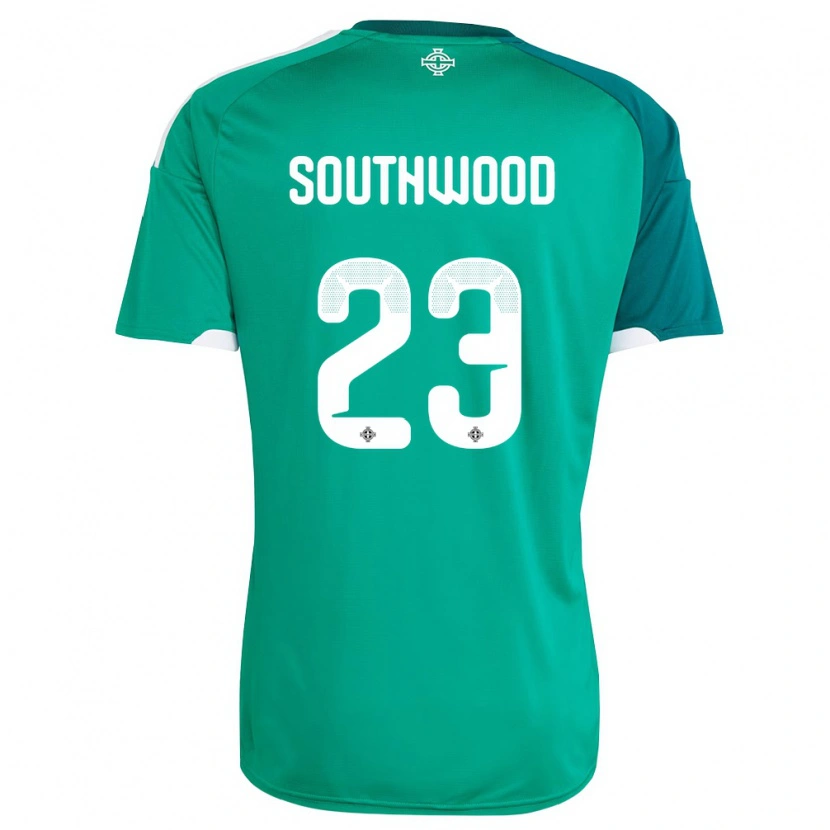 Danxen Dětské Severní Irsko Luke Southwood #23 Zelená Bílá Domů Hráčské Dresy 26-28 Dres