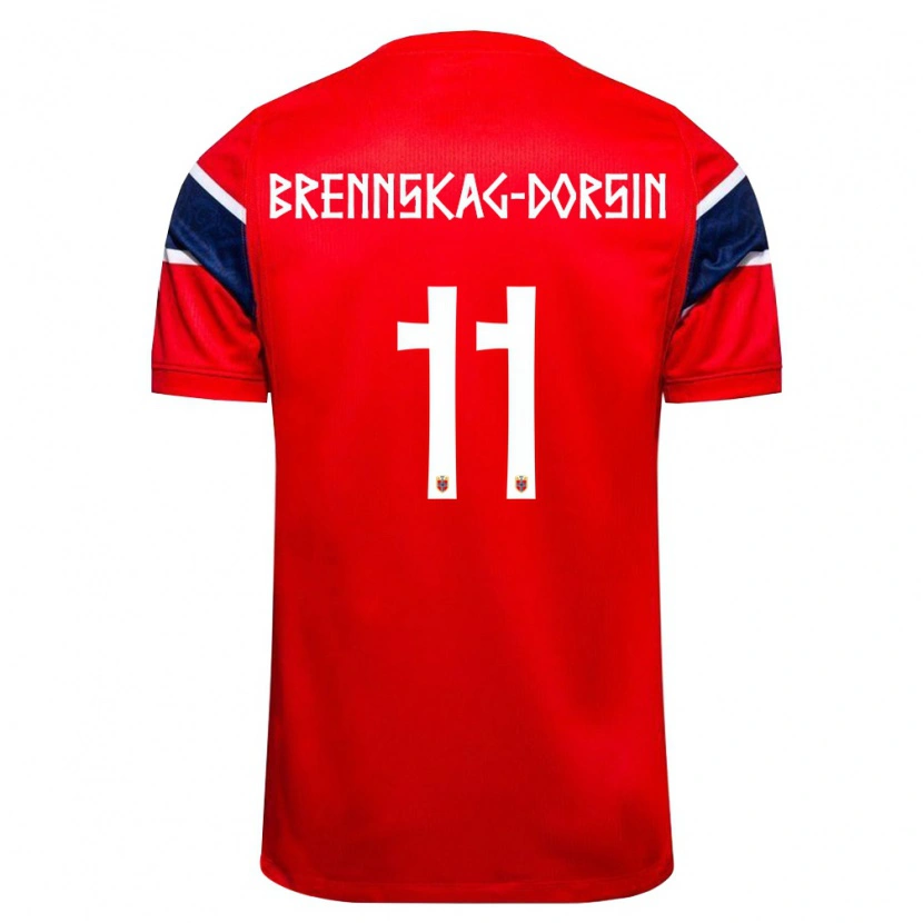 Danxen Dětské Norsko Leo Dorsin #11 Červená Námořnická Bílá Domů Hráčské Dresy 26-28 Dres