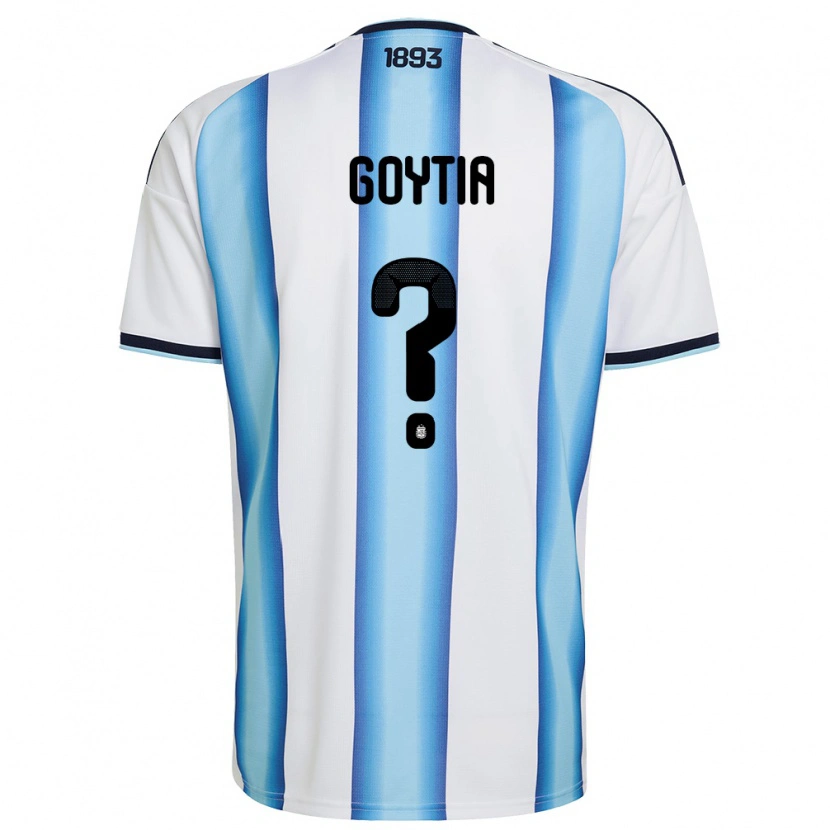 Danxen Dětské Argentina Tobias Goytia #0 Bílá Nebeská Modrá Námořnická Domů Hráčské Dresy 26-28 Dres