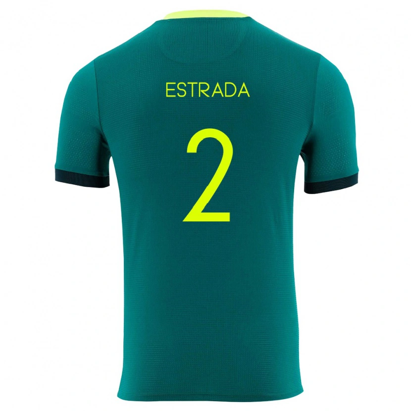 Danxen Dětské Bolívie Kenyhiro Estrada #2 Zelená Žlutá Černá Domů Hráčské Dresy 26-28 Dres