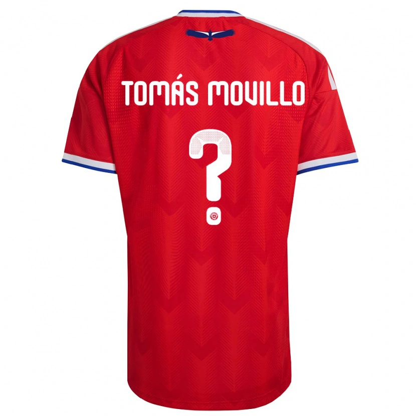 Danxen Dětské Chile José Tomás Movillo #0 Červená Bílá Modrá Domů Hráčské Dresy 26-28 Dres