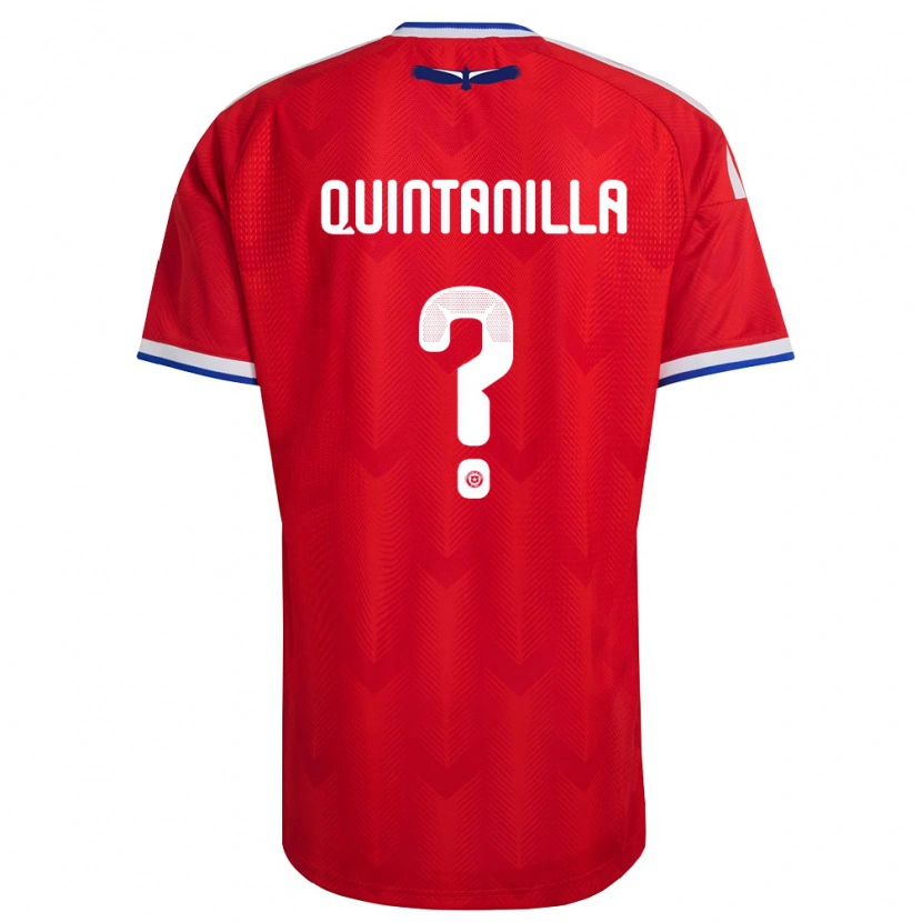 Danxen Dětské Chile Vicente Quintanilla #0 Červená Bílá Modrá Domů Hráčské Dresy 26-28 Dres