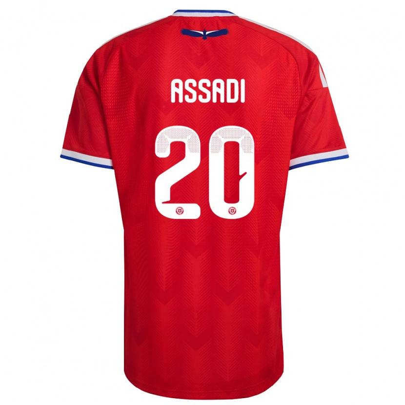 Danxen Dětské Chile Lucas Assadi #20 Červená Bílá Modrá Domů Hráčské Dresy 26-28 Dres
