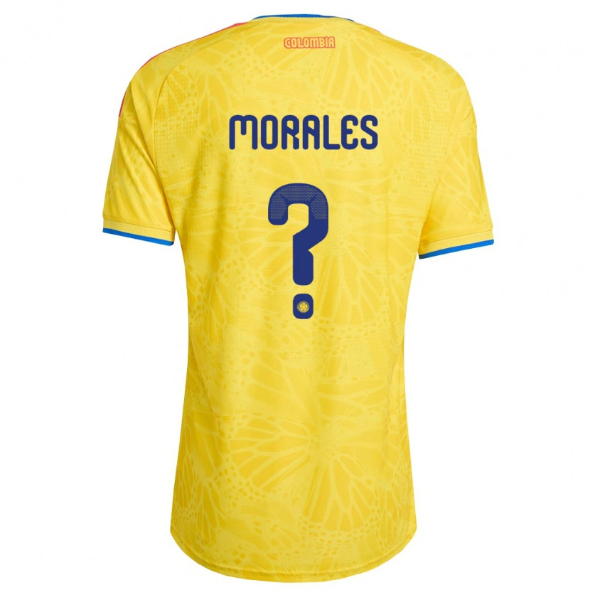 Danxen Dětské Kolumbie María Morales #0 Žlutá Modrá Červená Domů Hráčské Dresy 26-28 Dres