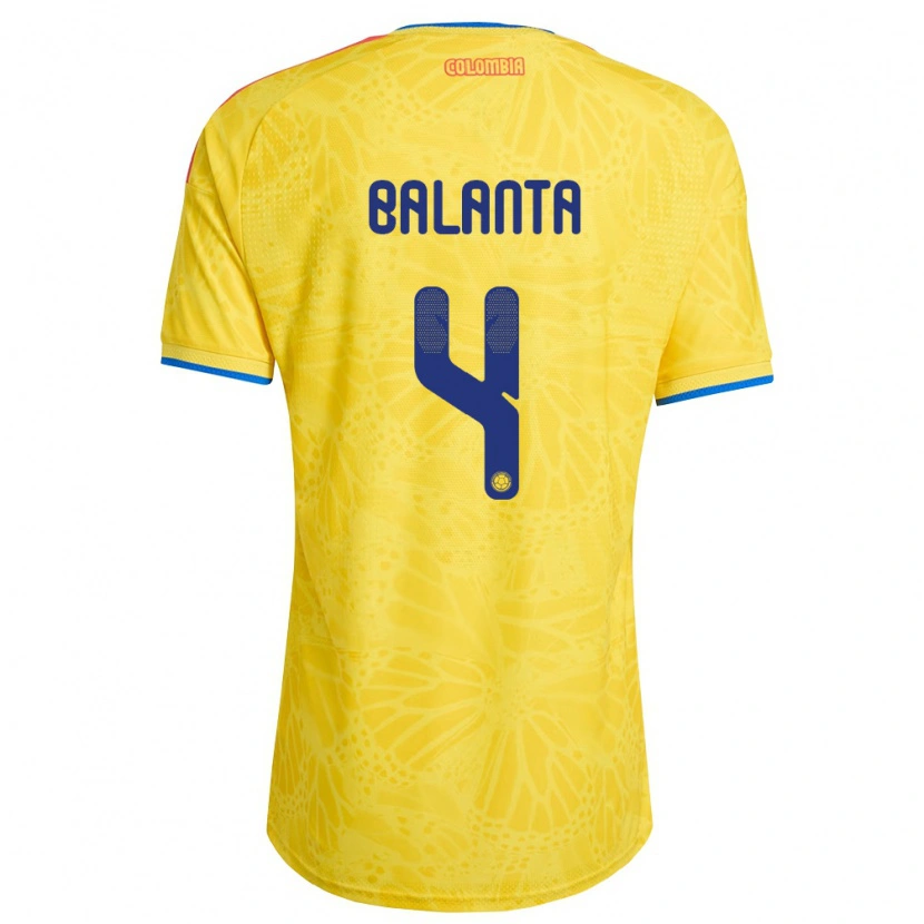 Danxen Dětské Kolumbie Marlon Balanta #4 Žlutá Modrá Červená Domů Hráčské Dresy 26-28 Dres