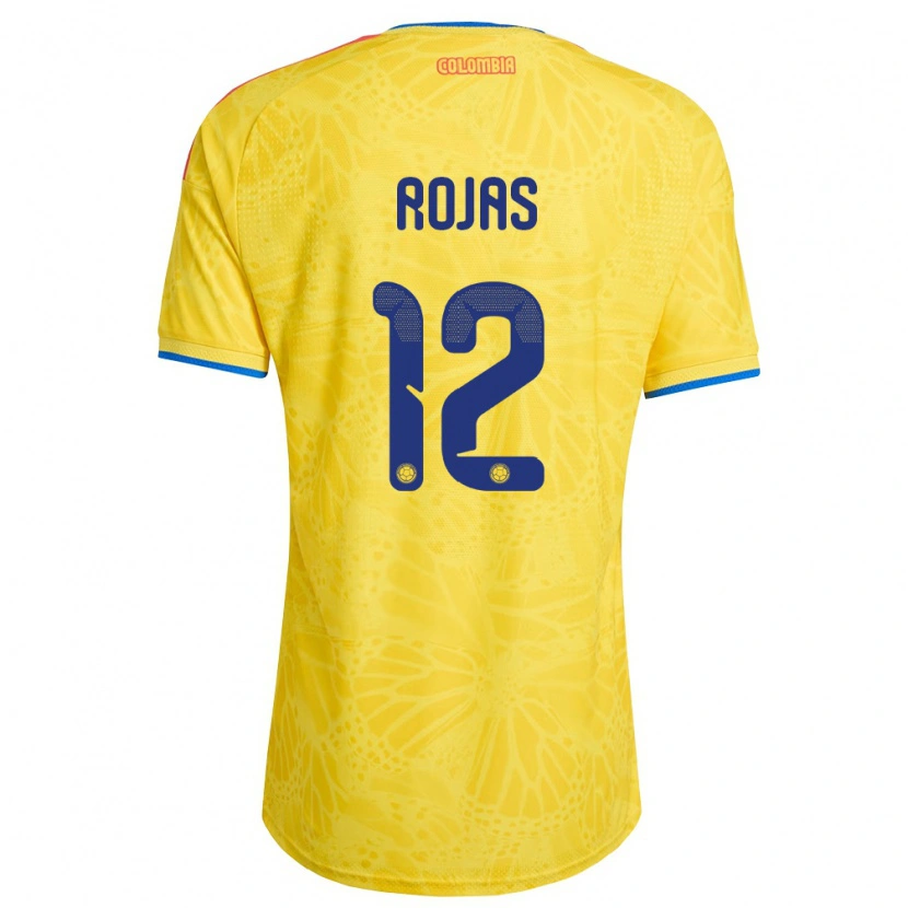 Danxen Dětské Kolumbie Alexéi Rojas #12 Žlutá Modrá Červená Domů Hráčské Dresy 26-28 Dres